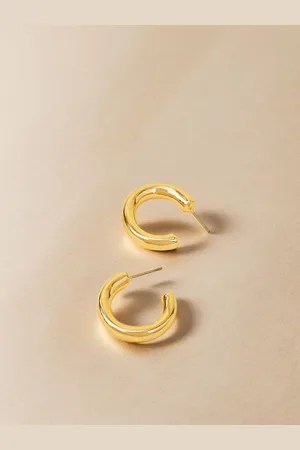 Accessorize Geometric Half Hoop Earrings