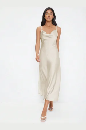 DressBerry Women Shoulder Straps A-Line Midi Dress