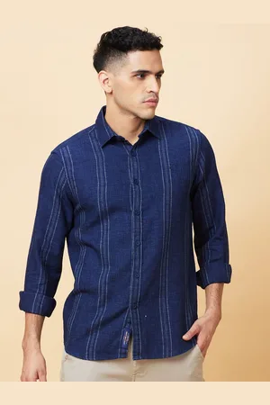 Being Human Men Slim Fit Opaque Striped Casual Shirt