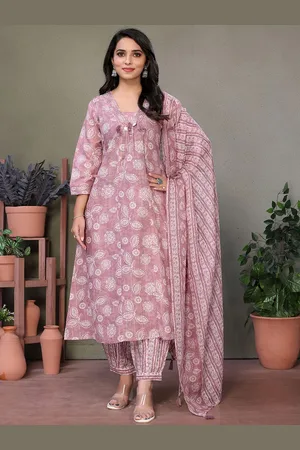 Rangita Women Ethnic Motifs Embroidered Regular Sequinned Kurta with Patiala & With Dupatta