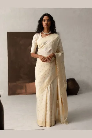Kalini Women Woven Design Zari Banarasi Saree With Blouse Piece