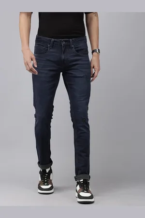 SPYKAR Men Skinny Slim Fit Low-Rise Ripped Light Fade Stretchable Jeans
