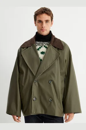 Koton Men Camouflage Checked Longline Parka Jacket