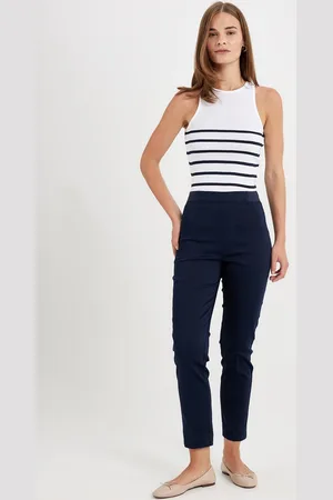 DeFacto Women Skinny Fit Mid-Rise Trousers