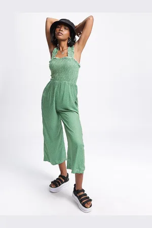 DressBerry Endless Summer Checked Ruffled Basic Jumpsuit