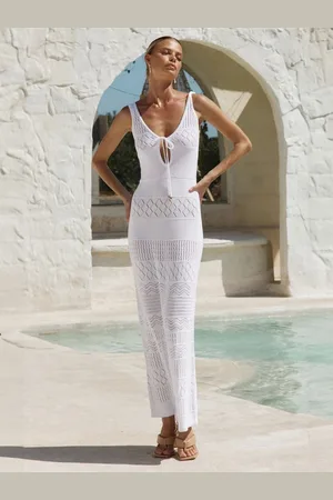 HERE&NOW Women V-Neck Bodycon Maxi Dress
