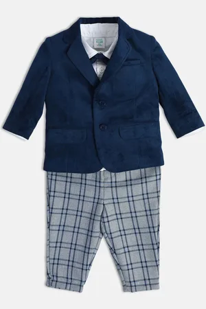 MINI KLUB Boys Notched Lapel Single Breasted Pure Cotton 4-Piece Suit