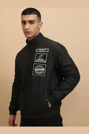 Highlander Men Crop Outdoor Bomber with Patchwork Jacket