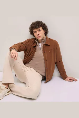 The Bear House Men Striped Lightweight Outdoor Open Front Jacket