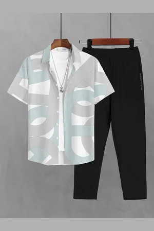 bullmer Printed Short Sleeves Shirt With Trousers Co-Ords
