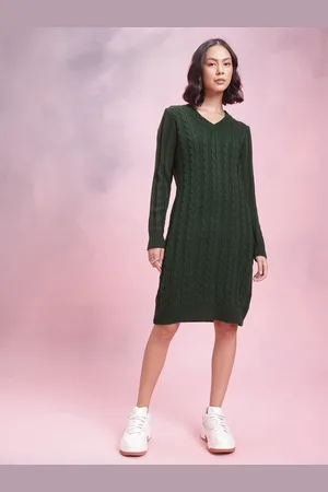 DressBerry Cable Knit Design Acrylic Winter Dress