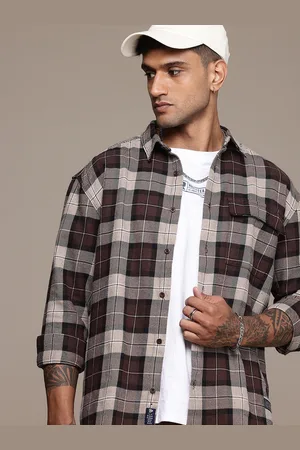 Roadster The Life Co. Relaxed Fit Checked Casual Shacket