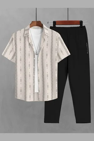 bullmer Printed Short Sleeves Shirt With Trousers Co-Ords