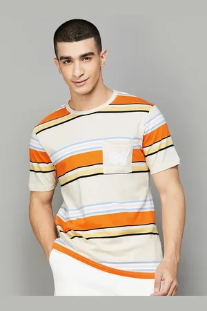 Smileyworld Men Striped Extended Sleeves Pockets T-shirt