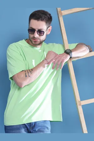 DOOR74 Men Drop-Shoulder Sleeves T-shirt