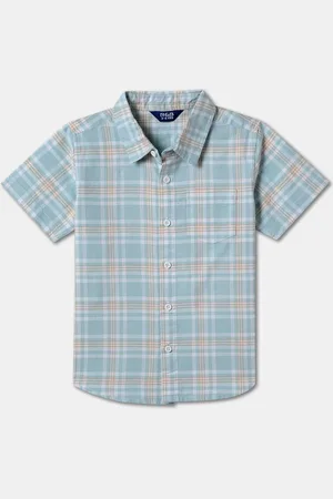 R&B Boys Tartan Checks Opaque Checked Casual Shirt