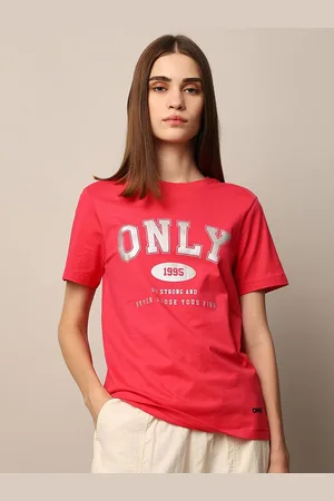 ONLY Women Brand Logo Printed T-shirt