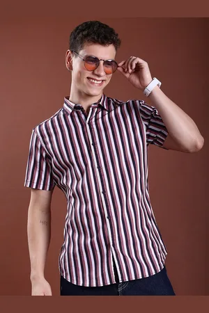 Ketch Men Multicoloured Slim Fit Opaque Striped Casual Shirt