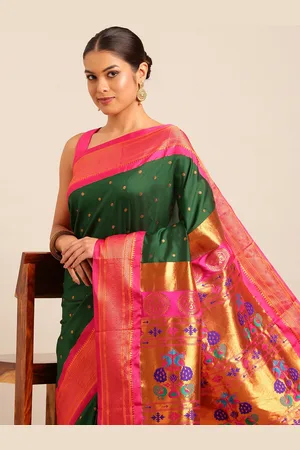 Varkala Silk Sarees Ethnic Motifs Zari Paithani Saree
