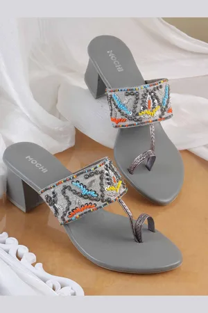All Things Mochi Women Printed Open Toe Block Heel Sandals