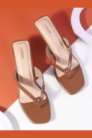 All Things Mochi Women Colourblocked Open Toe Kitten Heel Sandals