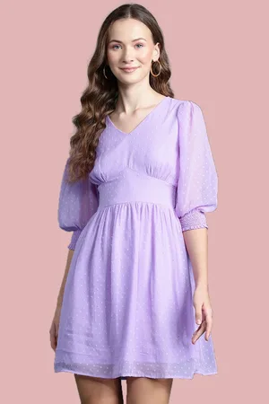 Deewa Women Self Design Smocked Tiered A-Line Dress