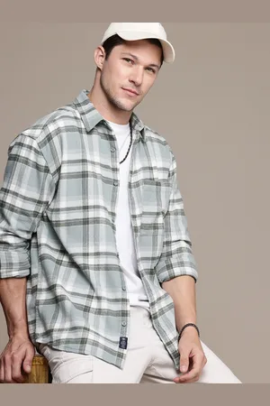 Roadster The Life Co. Checked Pure Cotton Relaxed Fit Casual Shacket