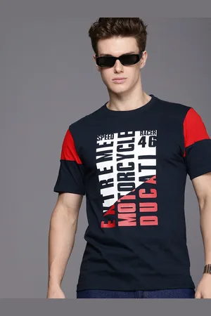 DUCATI Brand Logo Printed Pure Cotton T-shirt