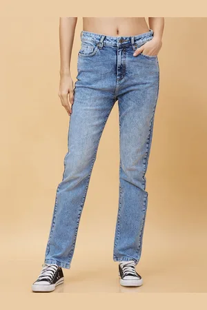 Being Human Women Slim Fit Low Distress Light Fade Jeans