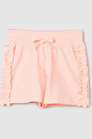 Max Collection Girls Mid-Rise Pure Cotton Shorts