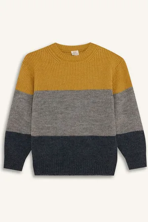 DeFacto Boys Colourblocked Round Neck Pullover