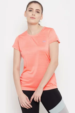 Clovia Women Striped Round Neck T-shirt