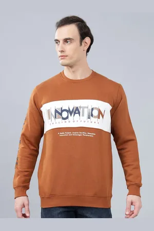 CANTABIL Men Typography Printed Round Neck Pullover Sweatshirt