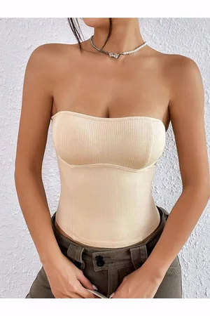 DressBerry Women Strapless Tube Crop Top