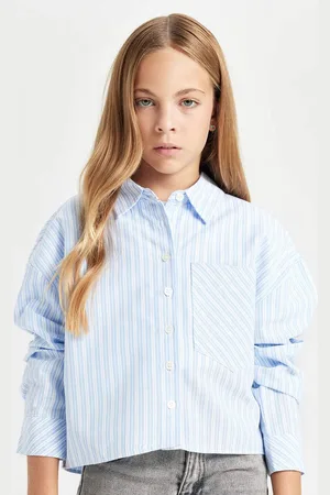 DeFacto Girls Opaque Striped Casual Shirt