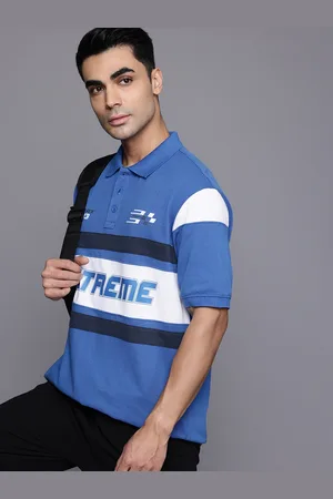 HRX Men Typography Printed Polo Collar T-shirt