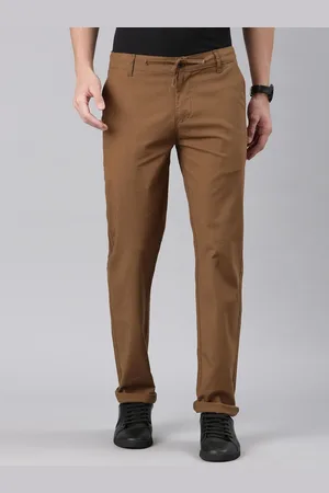 CINOCCI Men Cotton Straight Fit Casual Trousers