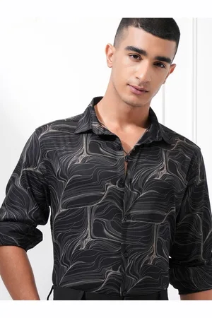 Ketch Men Premium Satin Printed Shirt