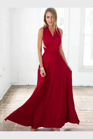 DressBerry Women V-Neck Wrap Maxi Dress
