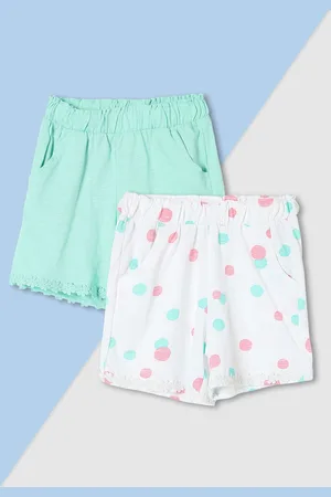 Max Collection Girls Set 2 Conversational Printed Pure Cotton Shorts
