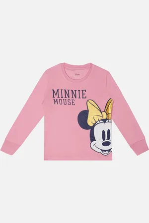 BodyCare Girls Minnie & Friends Printed Round Neck Long Sleeves Cotton T-shirt