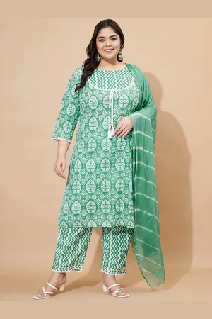 Vbuyz Women Bandhani Printed Regular Kurta with Trousers & With Dupatta