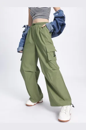 DressBerry Women Utility Chic Cargo Style Parachute Trousers