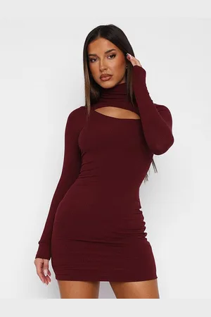 DressBerry Women Keyhole Neck Bodycon Mini Dress