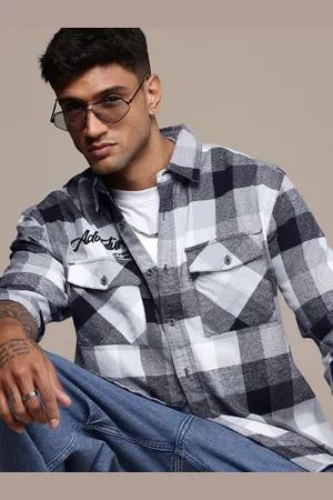 Roadster The Life Co. Checked Pure Cotton Relaxed Fit Casual Shacket