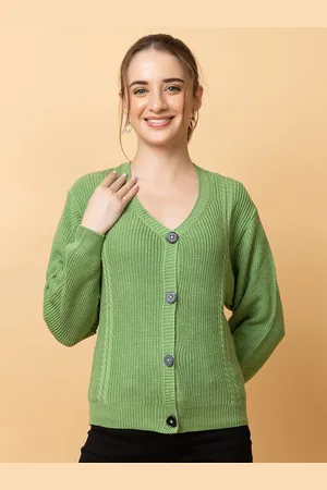CLAPTON Women Striped Woollen Cardigan