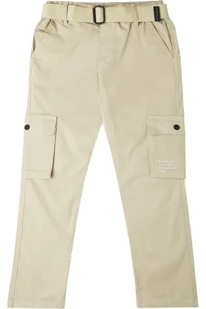 CAVIO Boys Comfort Solid Cotton Cargos Trousers