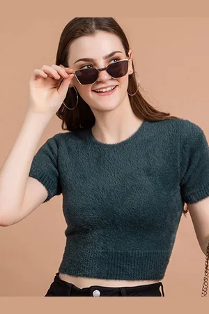 CLAPTON Women Woollen Round Neck Top