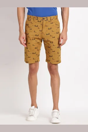Indian Terrain Men Conversational Printed Mid-Rise Cotton Shorts