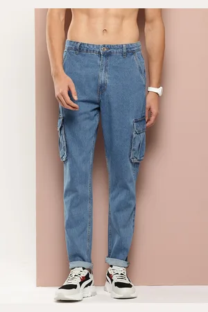 HARVARD Men Tapered Fit Stretchable Cargo Jeans